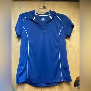 Slazenger Women's Blue Zip-Up Golf Shirt